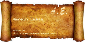 Amrein Emese névjegykártya
